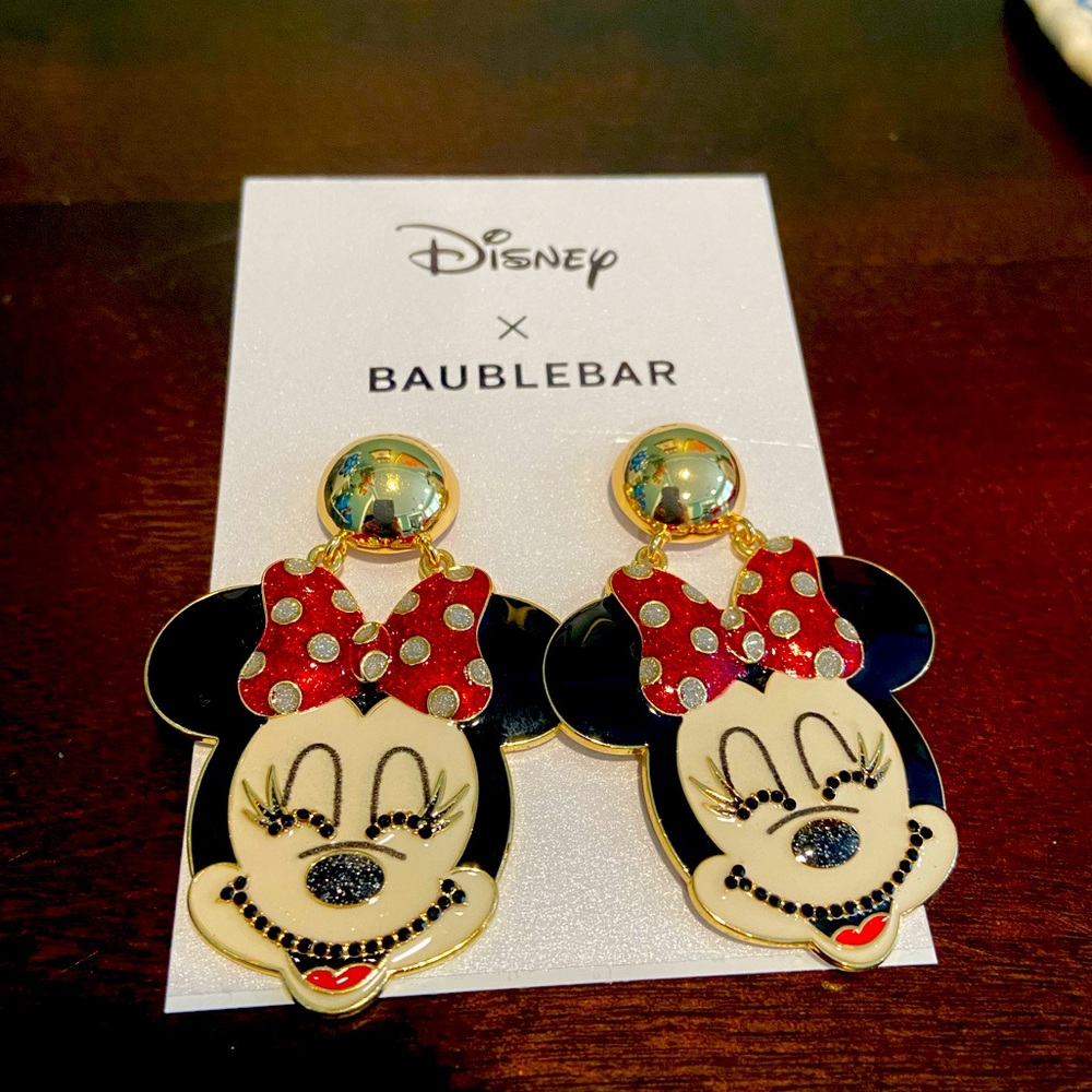 New Baublebar Disney Minnie Mouse Earrings